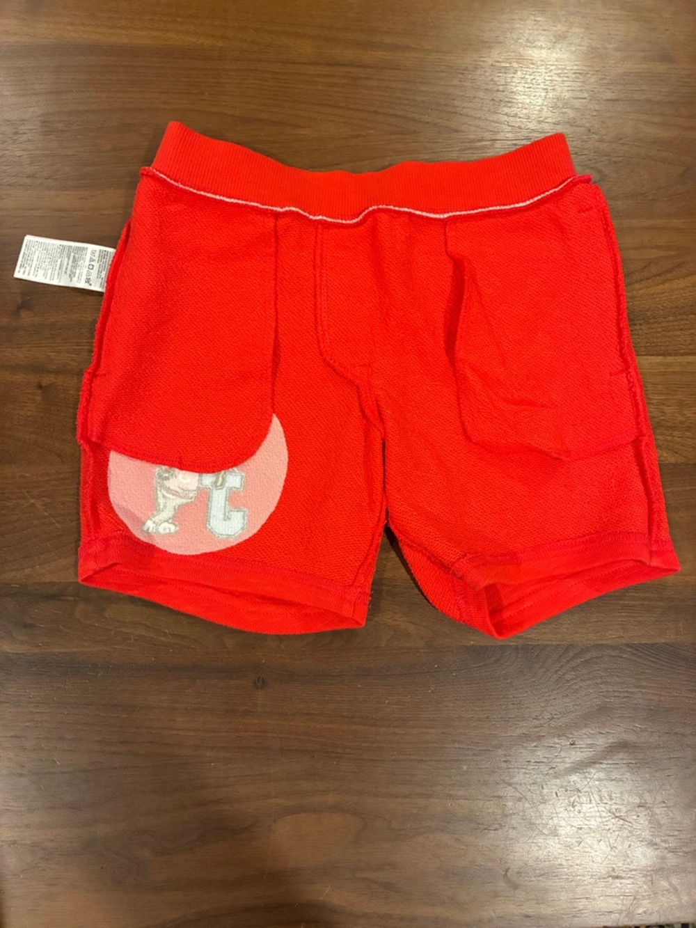 Janie and Jack Terry  Fire Engine Red Drawstring Shorts - Picture 6 of 8